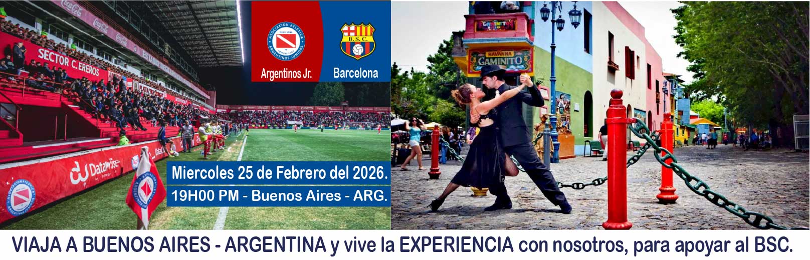 Tour Argentinos Junior VS Barcelona DUKERS